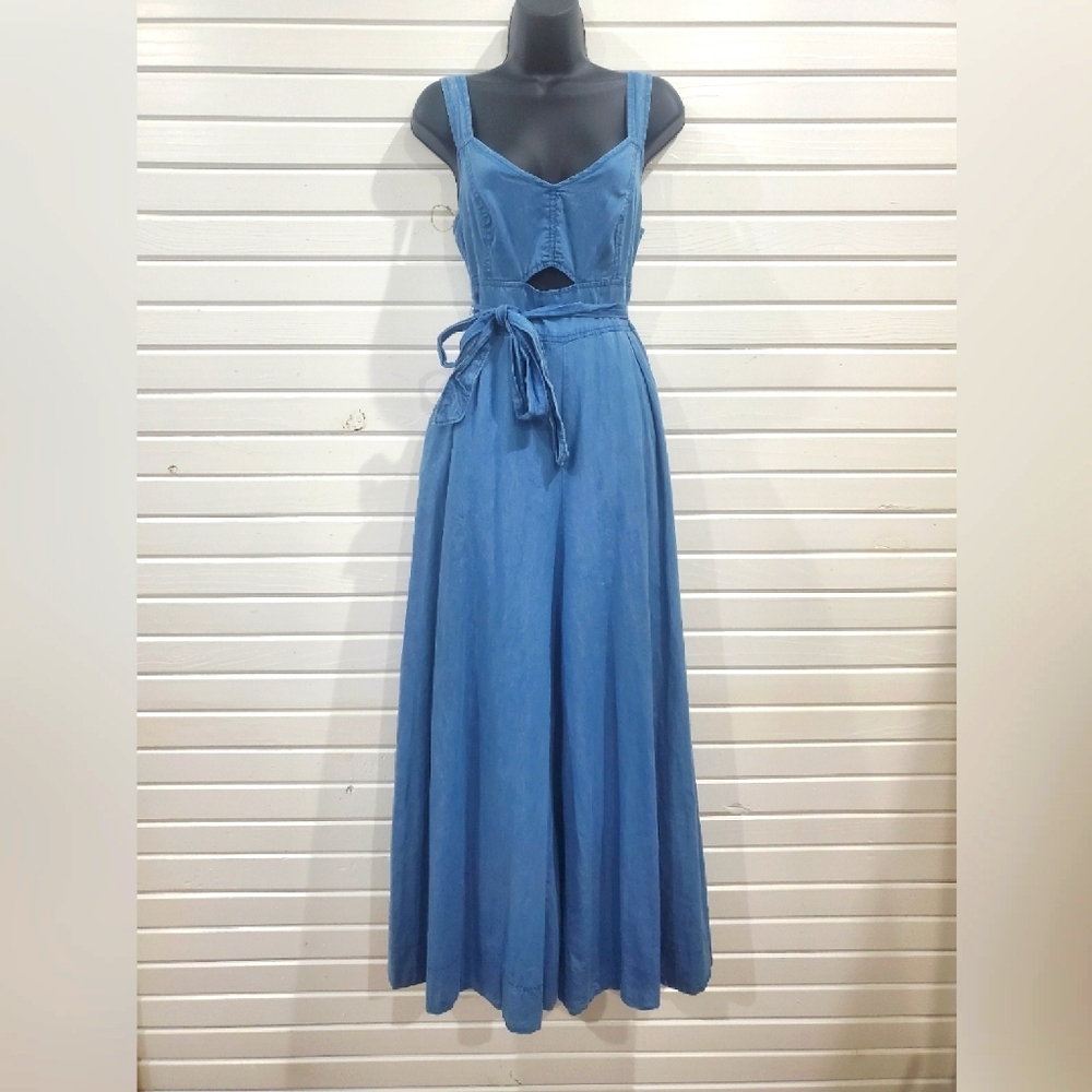 Anthropologie Holding Horses Denim Jumpsuit